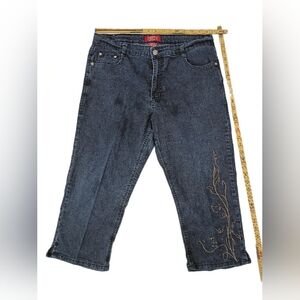 CosJeans Embroidered Boho Y2K Crop Jeans 16W